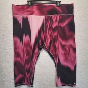 Champion Performance Power Flex Pink & Black Workout Pants Carpi Leggings